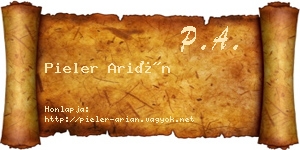 Pieler Arián névjegykártya
